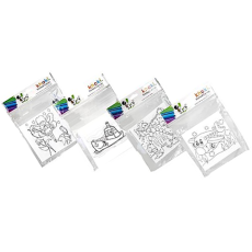 Printed Paint Canvas - 15x15cm, with paints & brush 